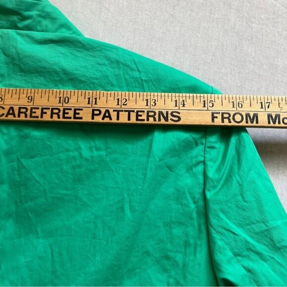 Riani green tailored lightweight cuffed sleeves cotton blazer jacket Sz 8 - Picture 10 of 12